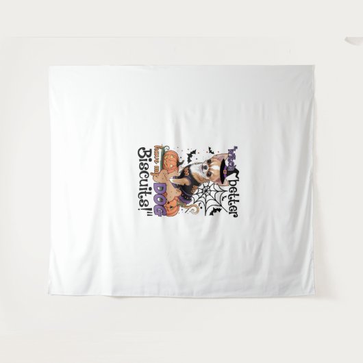 Witch better have my Dog Biscuits Cute Halloween C タペストリー (正面(横))