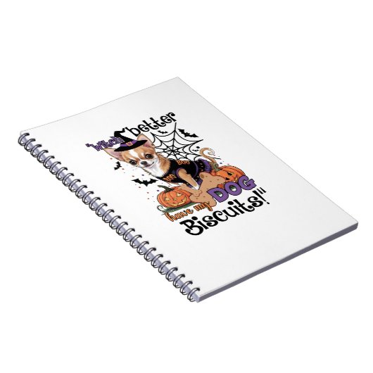 Witch better have my Dog Biscuits Cute Halloween C ノートブック (右側)