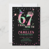  Witch Birthday I Was 6 Now I'm 7 招待状 (正面)