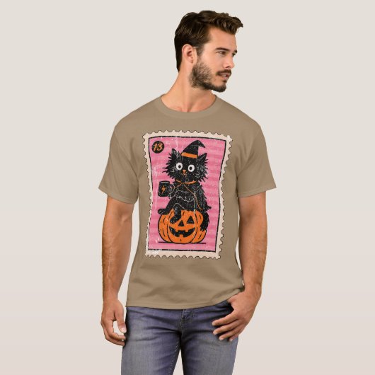 Witch Black Cat Tシャツ (正面フル)