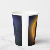 Witch & Black Cat with Orange Moon Paper Cup 紙コップ (右)