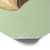 Witch Broom Crescent Moon Book Raven ポスター (角)