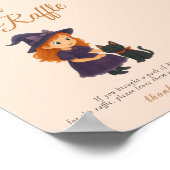 Witch & Cat Bow Cards Gifts Table Sign Poster ポスター (角)