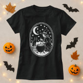 Witch Cat Cauldron Mystic Tシャツ