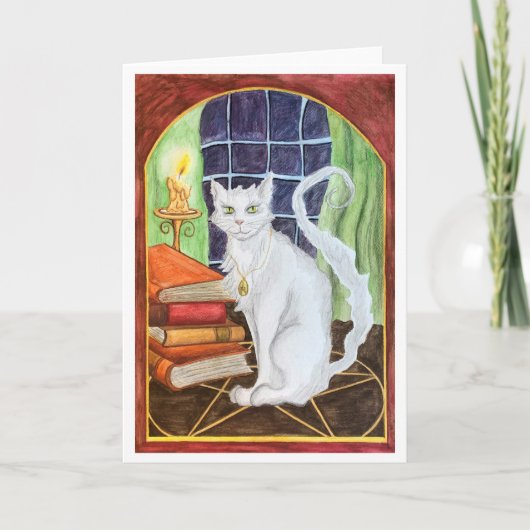 Witch Cat greeting card カード (正面)