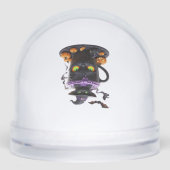 Witch Cat Halloween Latte  Creepy Cute Coffee with (正面)