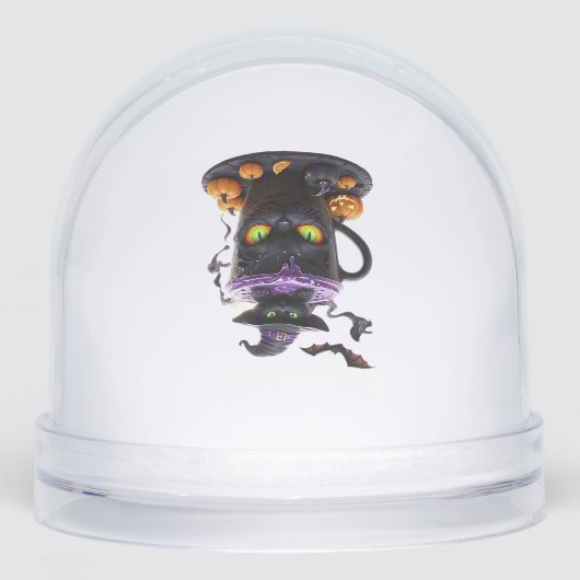 Witch Cat Halloween Latte  Creepy Cute Coffee with (正面)