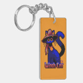 Witch Cat Pixel Art キーホルダー (正面左)