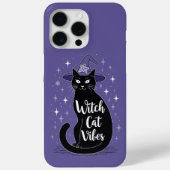 Witch Cat Vibes Purple Case-Mate iPhoneケース (裏面)