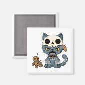 Witch Cat Voodoo Doll マグネット (正面/裏面)