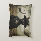 Witch Cat with Pumpkins  アクセントクッション (裏面(縦))