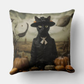 Witch Cat with Pumpkins  クッション (裏面)