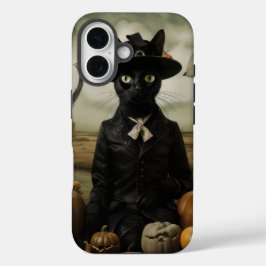 Witch Cat with Pumpkins  iPhone 16ケース