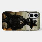 Witch Cat with Pumpkins  Case-Mate iPhoneケース (裏面 (横))