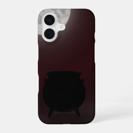 Witch Cauldron Under Full Moon Case iPhone 16ケース (裏面)