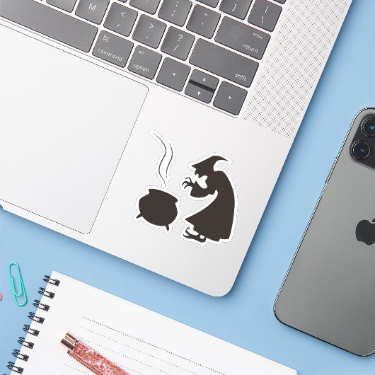 witch cooking シール (ノートパソコンとiPhone)