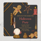 Witch Crafts Halloween Party Invitation 招待状 (正面/裏面)