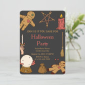 Witch Crafts Halloween Party Invitation 招待状 (スタンド正面)