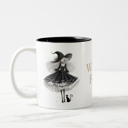 Witch Fuel Gothic Witch Coffee Mug ツートーンマグカップ (左)