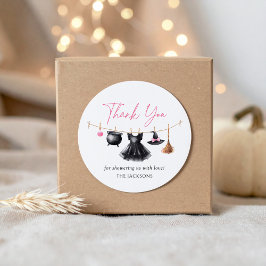 Witch Halloween Baby Shower ラウンドシール