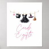 Witch Halloween Baby Shower Cards and Gifts ポスター (正面)