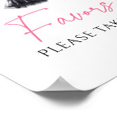 Witch Halloween Baby Shower Favors Sign ポスター (角)