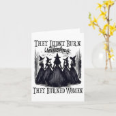 Witch Halloween They Didn't Burn Witches They Burn カード (黄色い花)