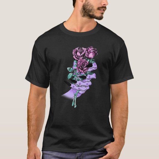 Witch Hand Roses Pastel Goth Nu Goth Premium Tシャツ (正面)