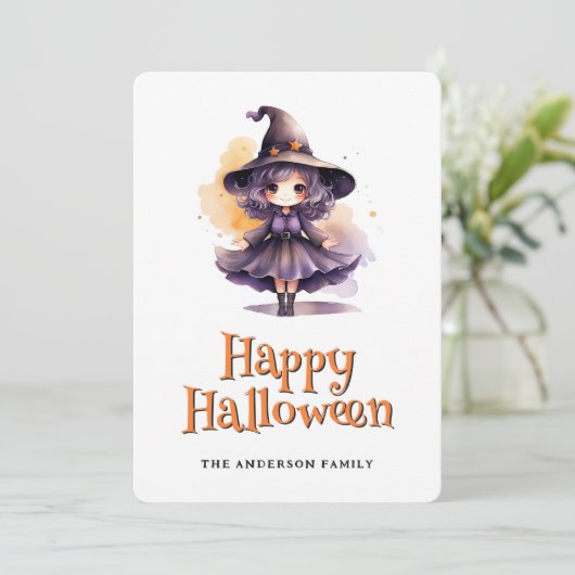Witch Happy Halloween Card シーズンカード (スタンド正面)