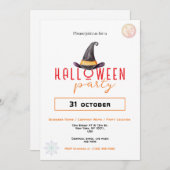 Witch Hat Business Halloween Party Office Event  I 招待状 (正面/裏面)