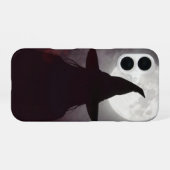 Witch Hat Silhouette Full Moon Case iPhone 16ケース (裏面横)