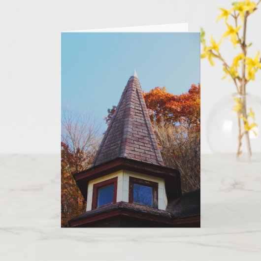 "Witch Hat Turret Room" Hallowe’en Card カード (黄色い花)