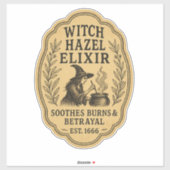 Witch Hazel Elixir - Halloween Apothecary Label シール (シート)