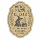 Witch Hazel Elixir - Halloween Apothecary Label シール (正面)