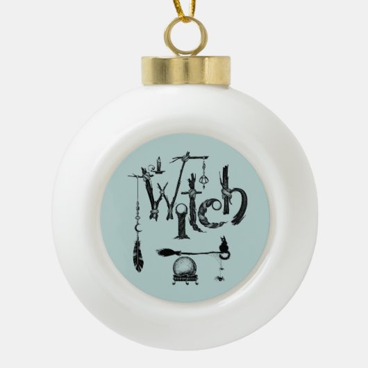 Witch Illustrative旧世界自然 セラミックボールオーナメント (正面)