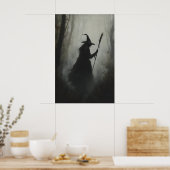 Witch in the Woods Printable Enchanted Gothic ポスター (キッチン)