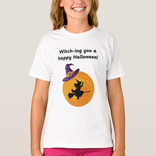 Witch-ing you a happy Halloween! Tシャツ (正面)