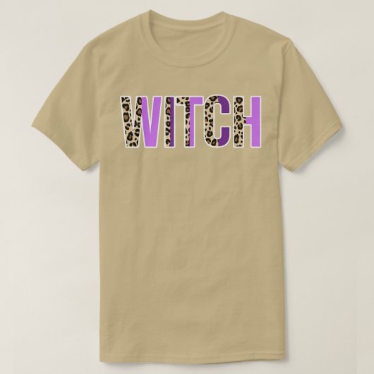 Witch Leopard Design Witches Halloween Costume Des Tシャツ (デザイン正面)