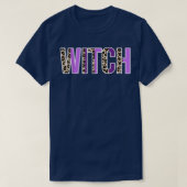 Witch Leopard Design Witches Halloween Costume Des Tシャツ (デザイン正面)