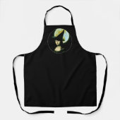 Witch Mona Lisa Halloween Full Moon エプロン (正面)