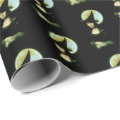 Witch Mona Lisa Halloween Full Moon ラッピングペーパー (ロールコーナー)