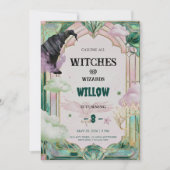 Witch Musical Birthday Invitation Magical Canva 招待状 (正面)