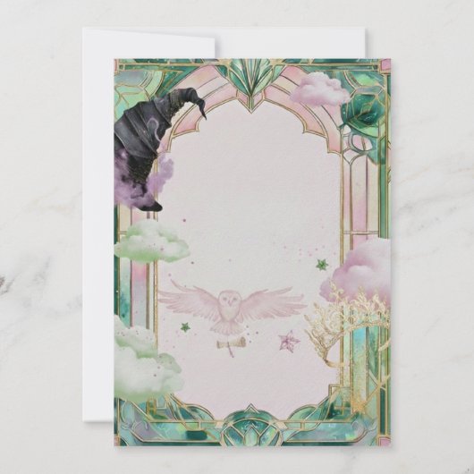 Witch Musical Birthday Invitation Magical Canva 招待状 (裏面)