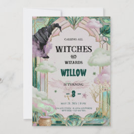 Witch Musical Birthday Invitation Magical Canva 招待状