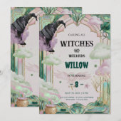 Witch Musical Birthday Invitation Magical Canva 招待状 (正面/裏面)