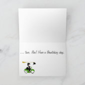 Witch on a Motor bike誕生日カード カード (内部)