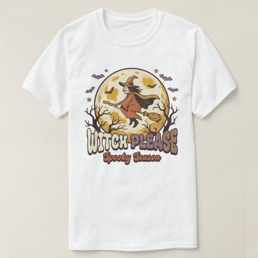 WITCH PLEASE,ハロウィン魔女 Tシャツ (デザイン正面)