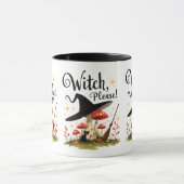 Witch Please Funny Black Cat Coffee マグカップ (中央)
