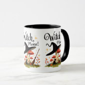 Witch Please Funny Black Cat Coffee マグカップ (正面右)