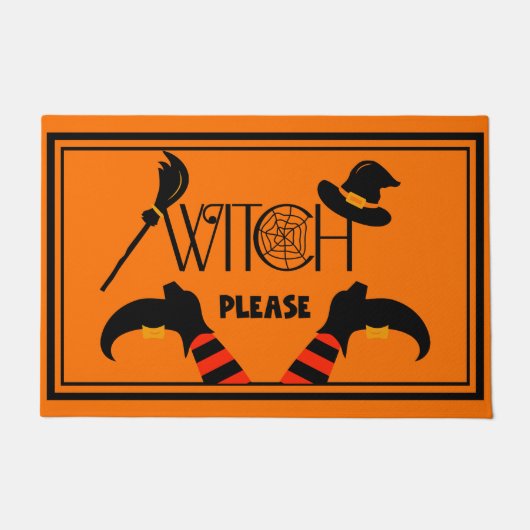 Witch Please - Funny Halloween  ドアマット (正面)
